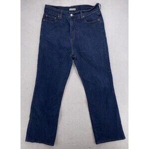 Levi's 512 Perfectly Slimming Straight Leg Jeans 16M Dark Wash High Rise Denim